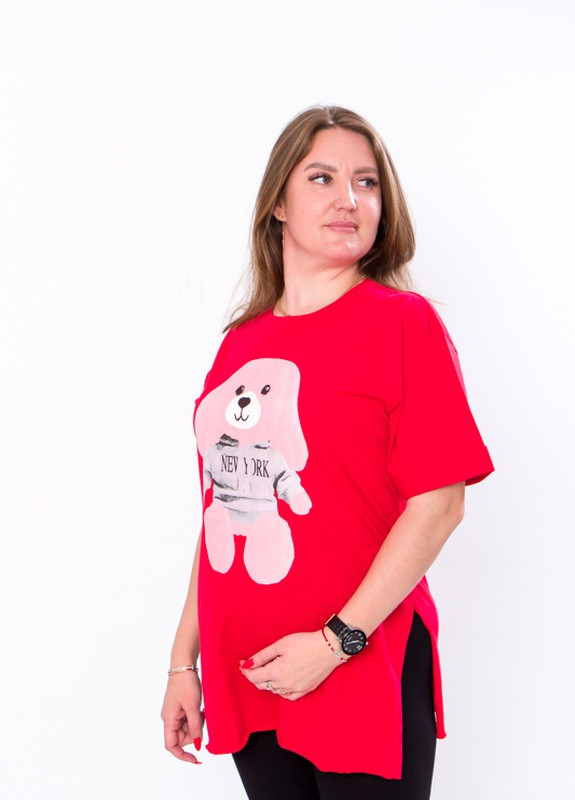 Червона літня футболка жіноча для вагітних червоний (13156-v5) No Brand