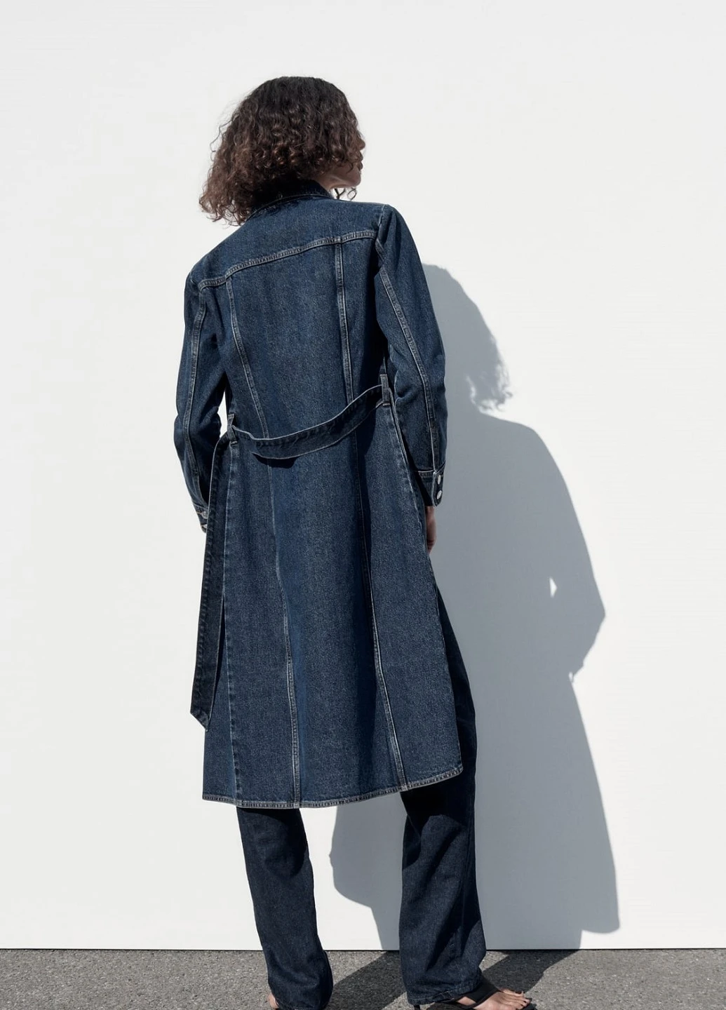 Синя джинсова сукня Zara однотонна