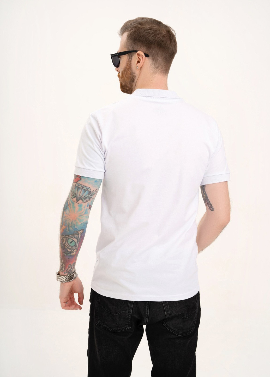Біла футболка чоловіча з коротким рукавом ISSA PLUS GN4-135