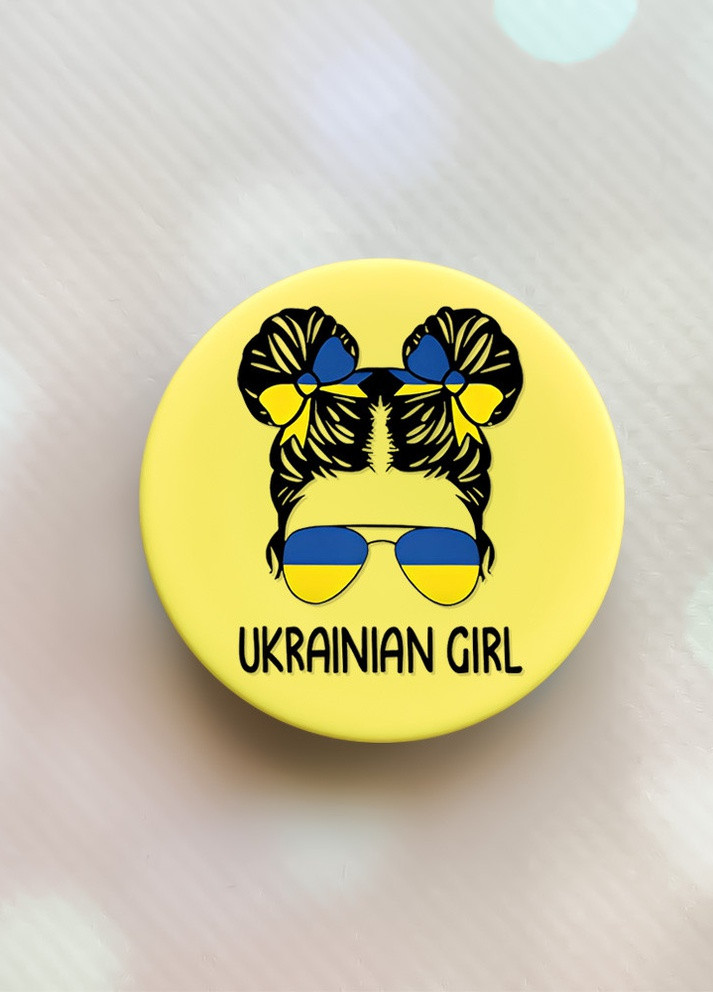 Держатель для смартфона / планшета попсокет Popsocket Желтый :: Украинская девушка (принт 113) Creative (259182501)