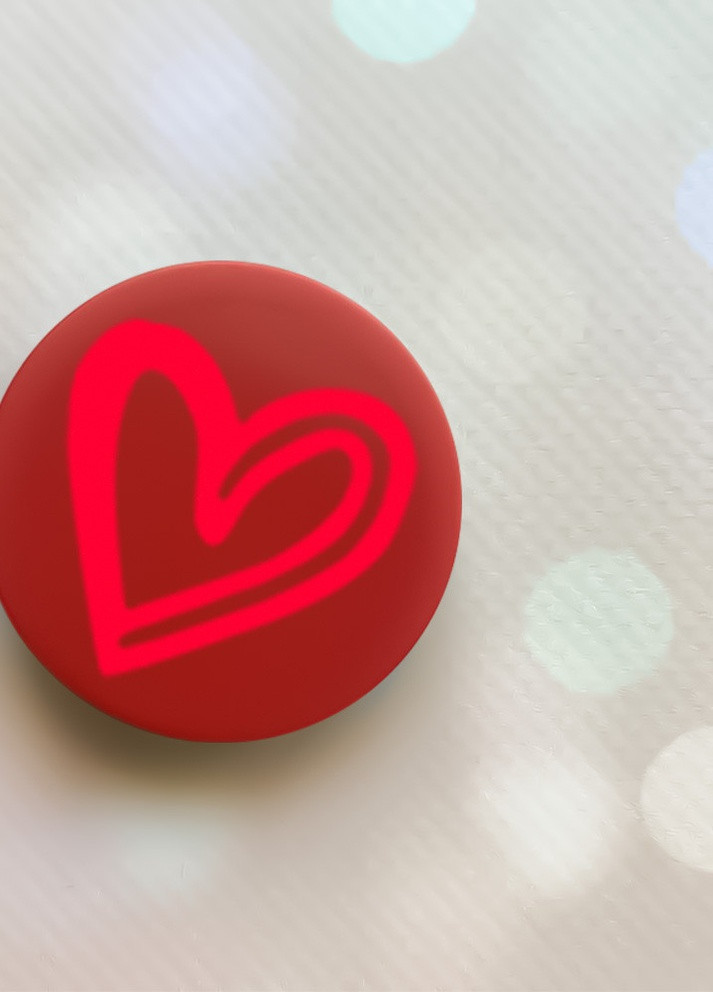 Держатель для смартфона / планшета попсокет Popsocket Красный :: Сердце красное (принт 46) Creative (259183498)