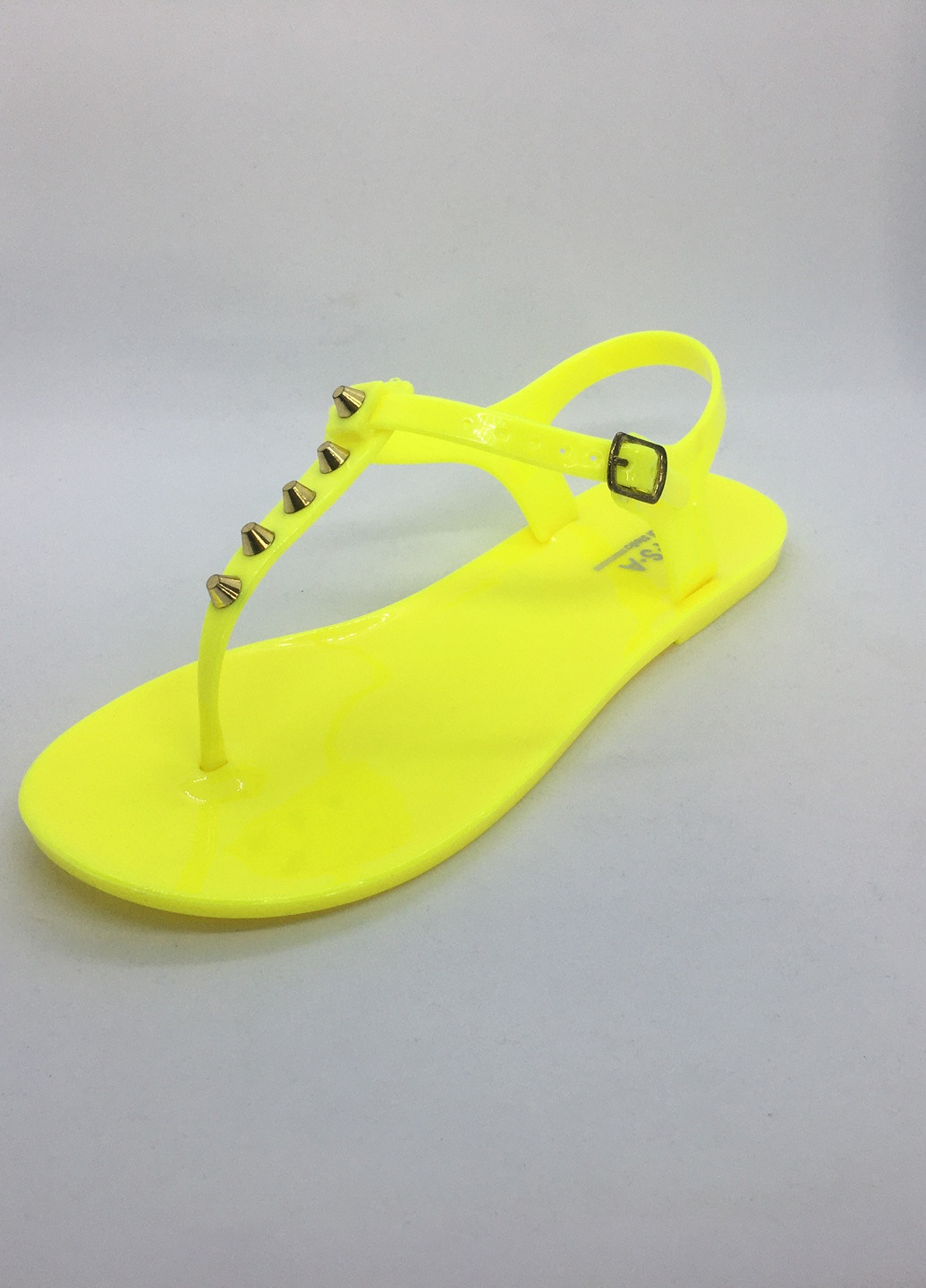 Желтые пляжные вьетнамки Casa di Stella с заклепками