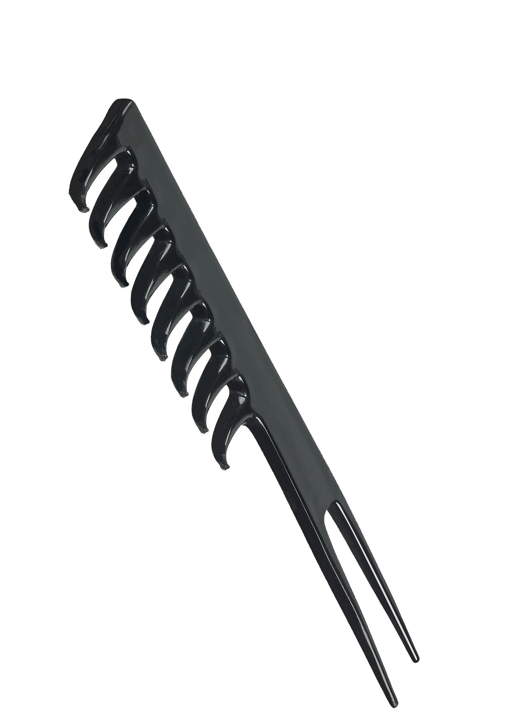 Гребінець для волосся з вилкоподібною ручкою з двома загостреними кінцями чорна Fork Comb Original Best Buy (259185970)