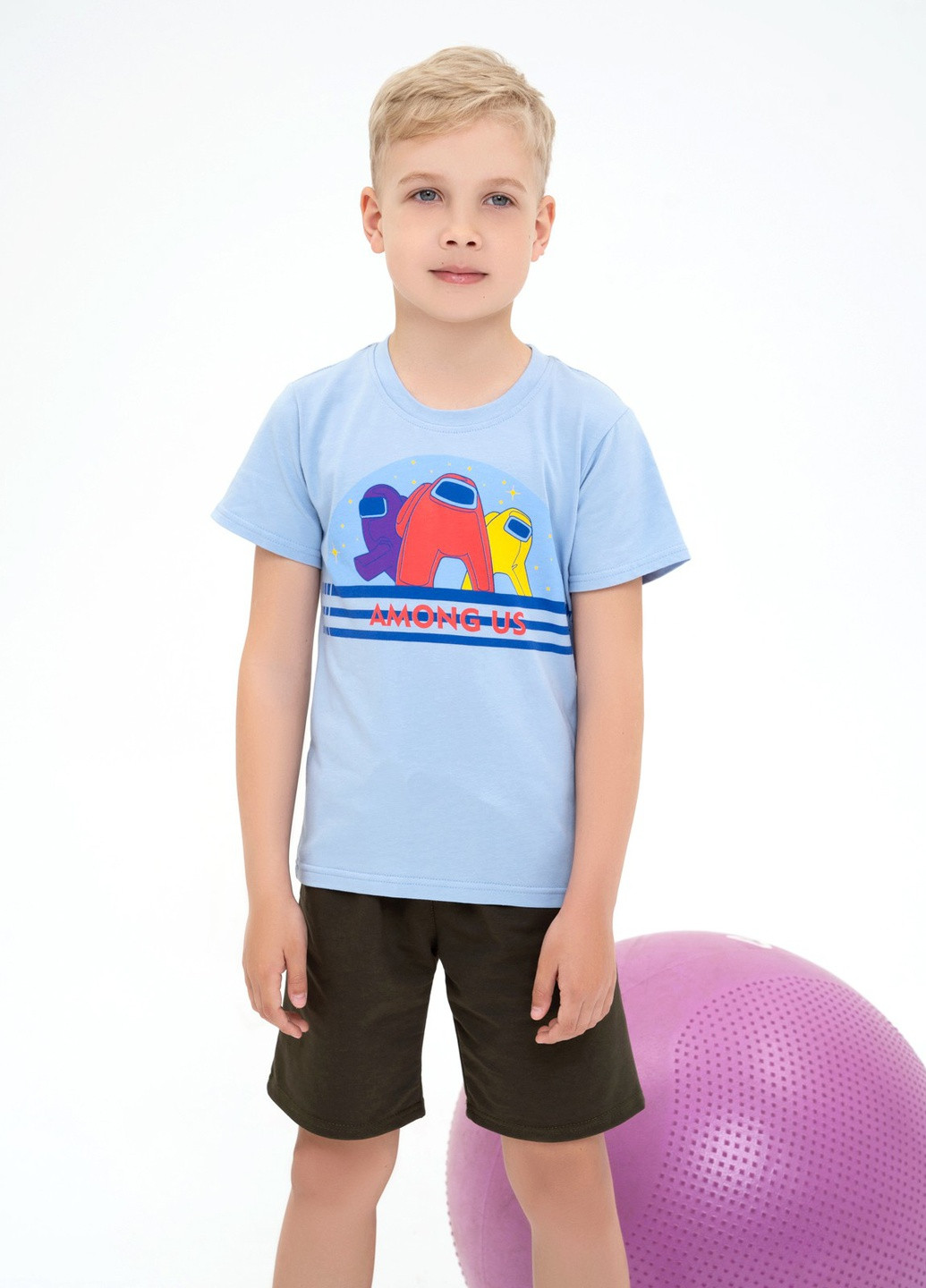 Блакитна літня футболка дитяча ISSA PLUS Футболка-GCD1-14