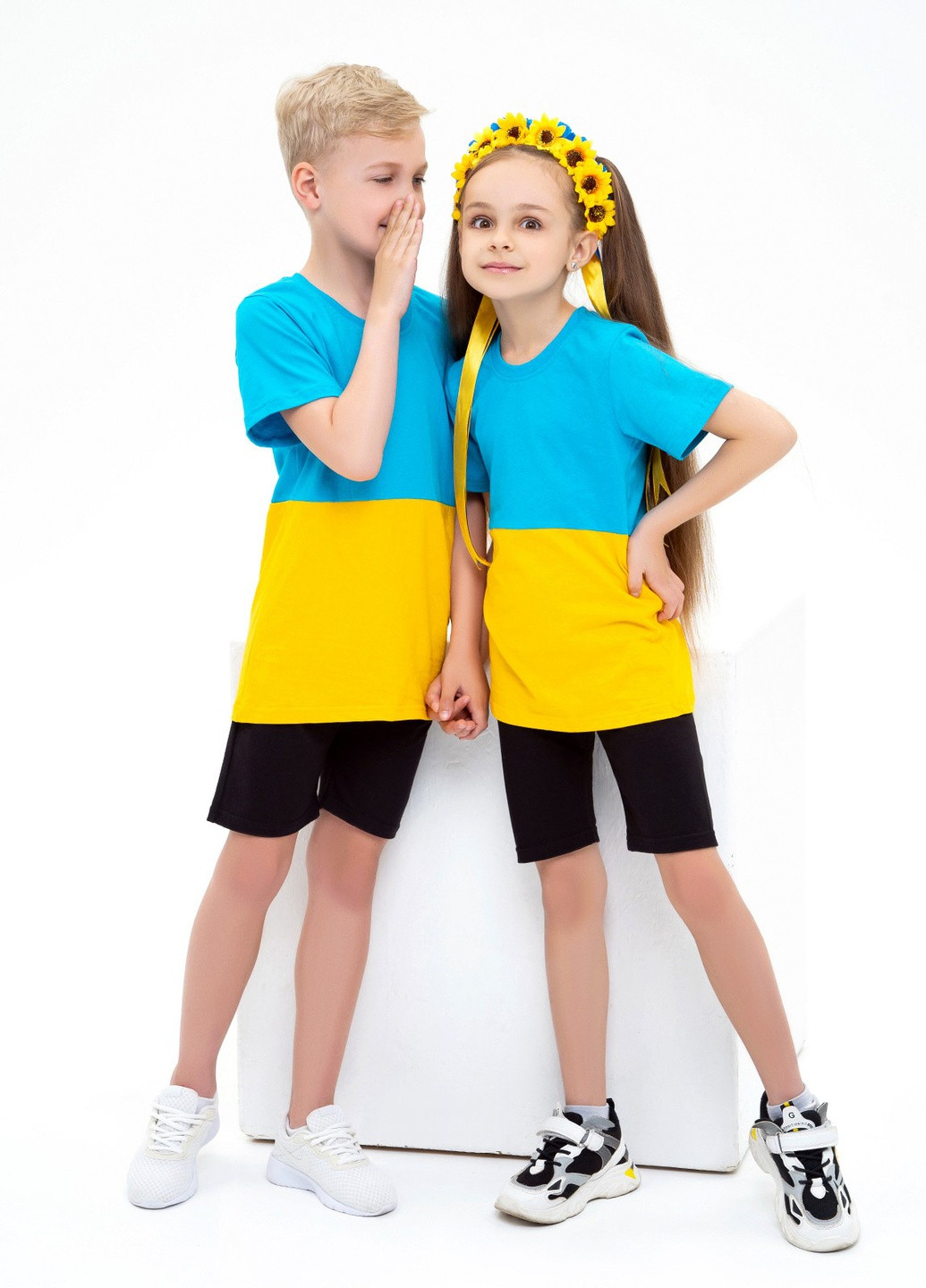 Желтая летняя футболка детская ISSA PLUS Футболка-GCD1-13
