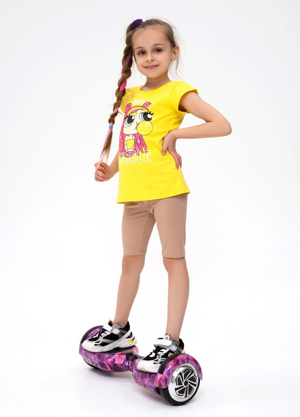 Желтая летняя футболка детская ISSA PLUS Футболка-CD1-28