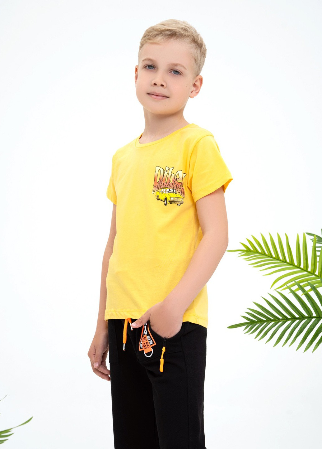 Жовта літня футболка дитяча ISSA PLUS Футболка-GCD1-06
