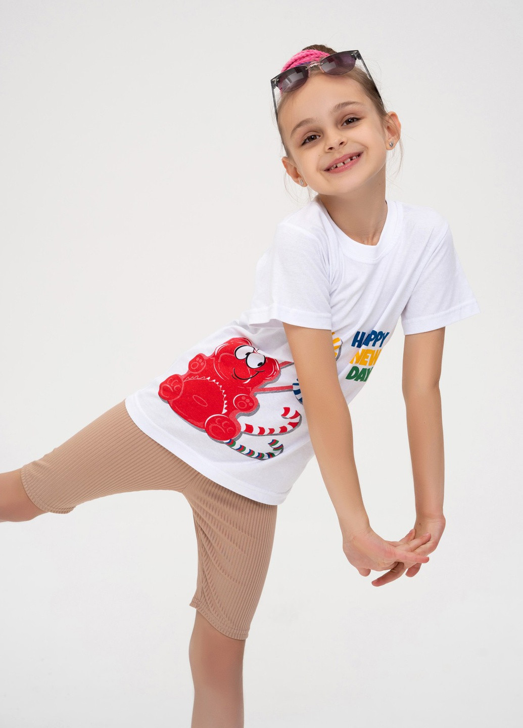 Біла літня футболка дитяча ISSA PLUS Футболка-CD1-44