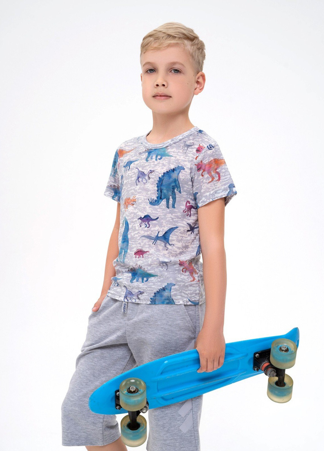 Сіра літня футболка дитяча ISSA PLUS Футболка-GCD1-17