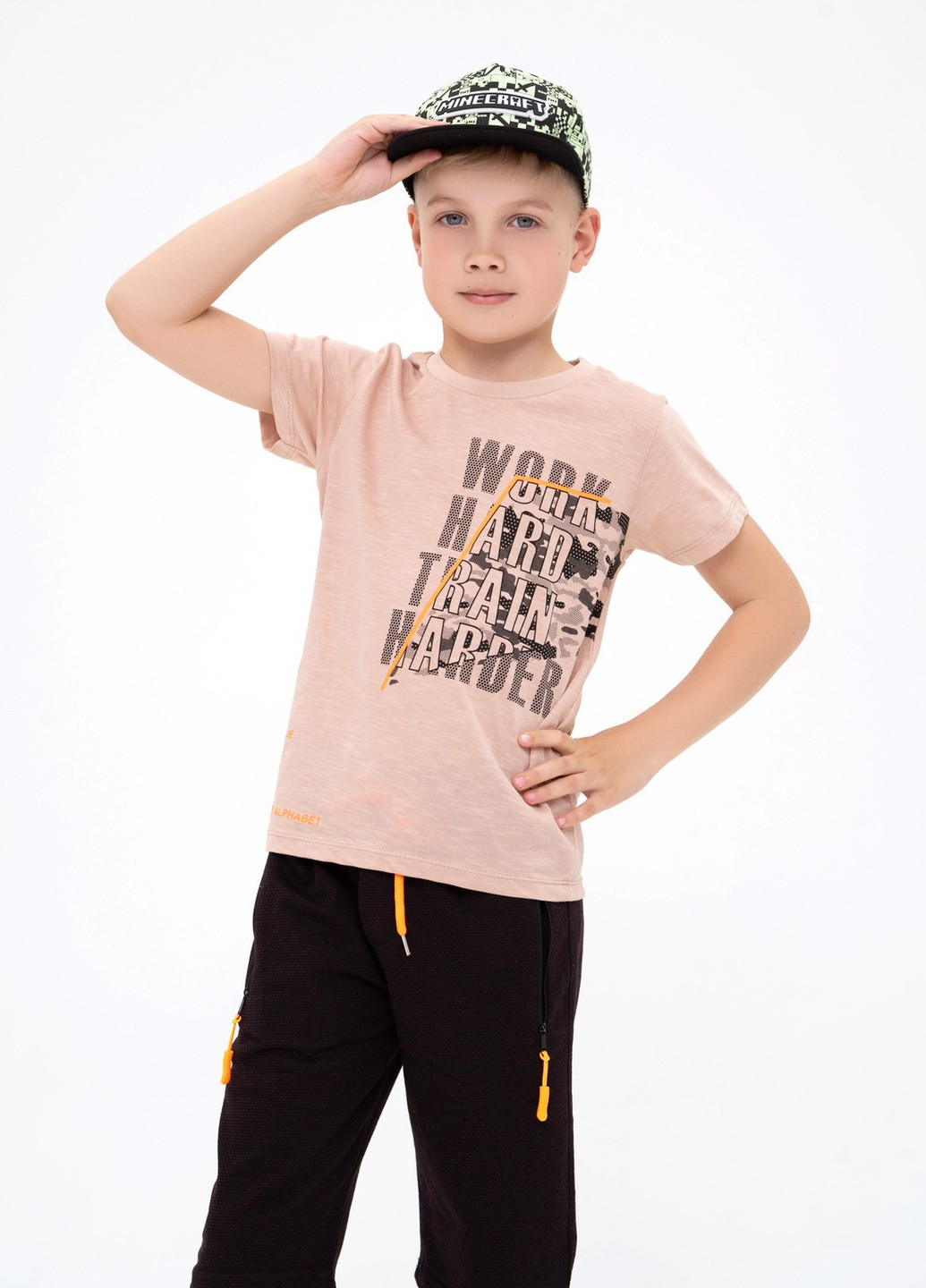 Бежевая летняя футболка детская ISSA PLUS Футболка-GCD1-07