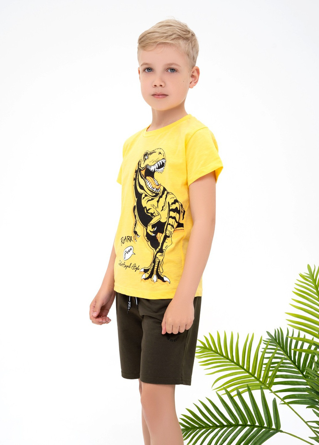 Желтая летняя футболка детская ISSA PLUS Футболка-GCD1-05