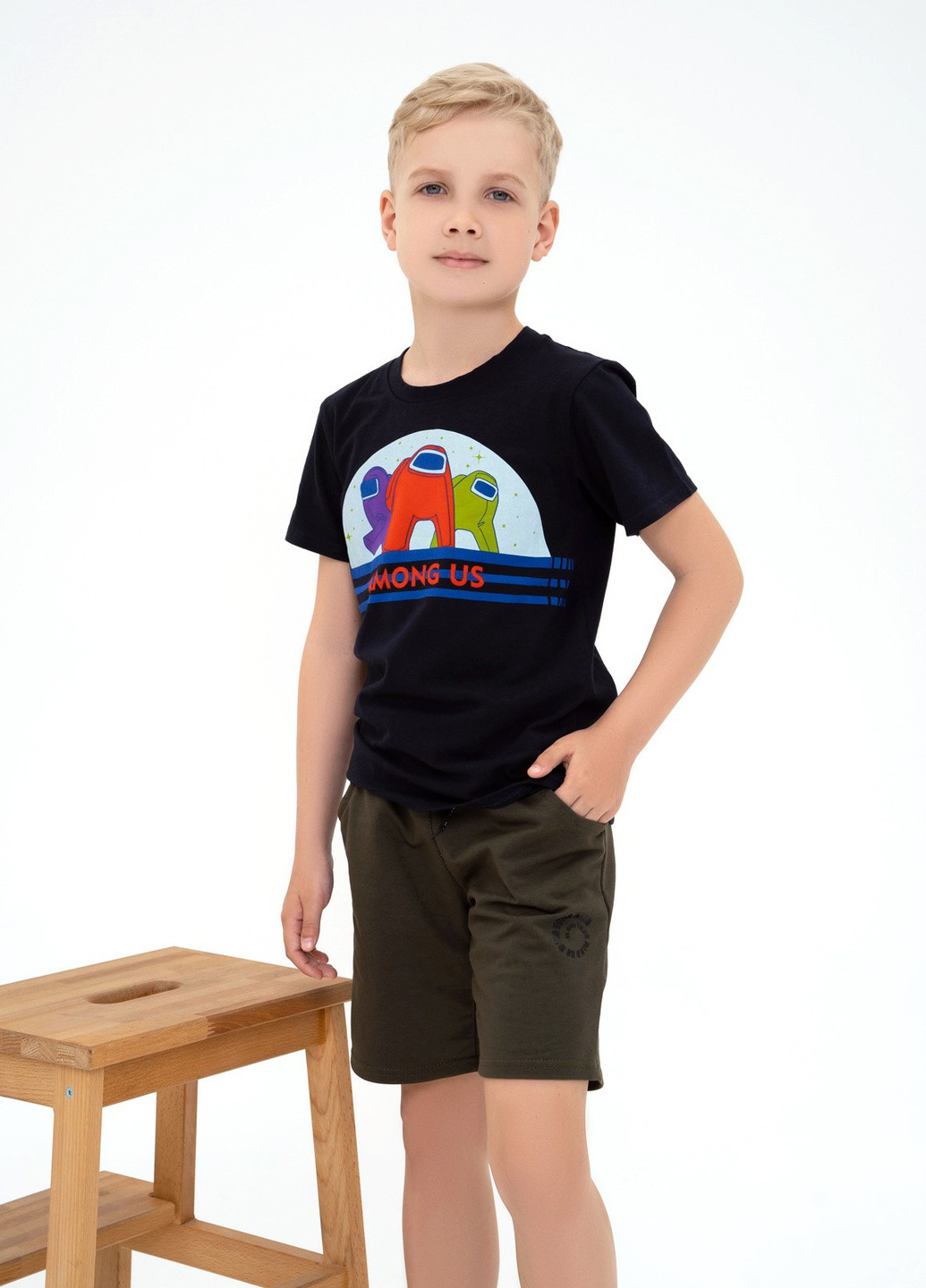 Черная летняя футболка детская ISSA PLUS Футболка-GCD1-14