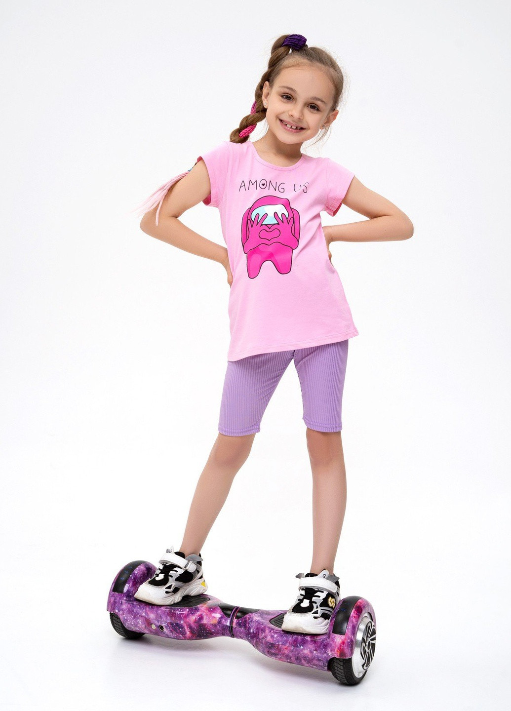 Розовая летняя футболка детская ISSA PLUS Футболка-CD1-25