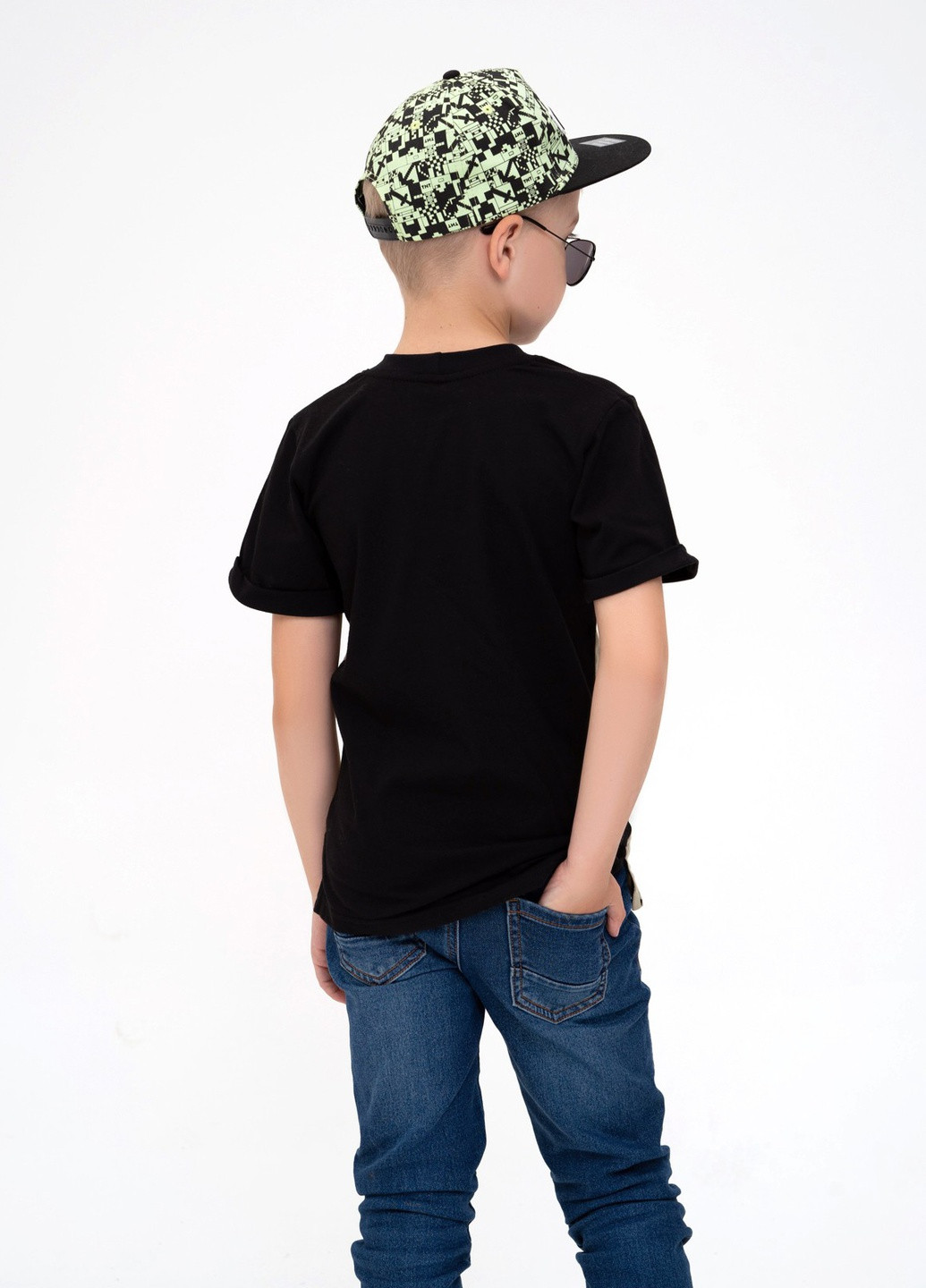 Черная летняя футболка детская ISSA PLUS Футболка-GCD1-16