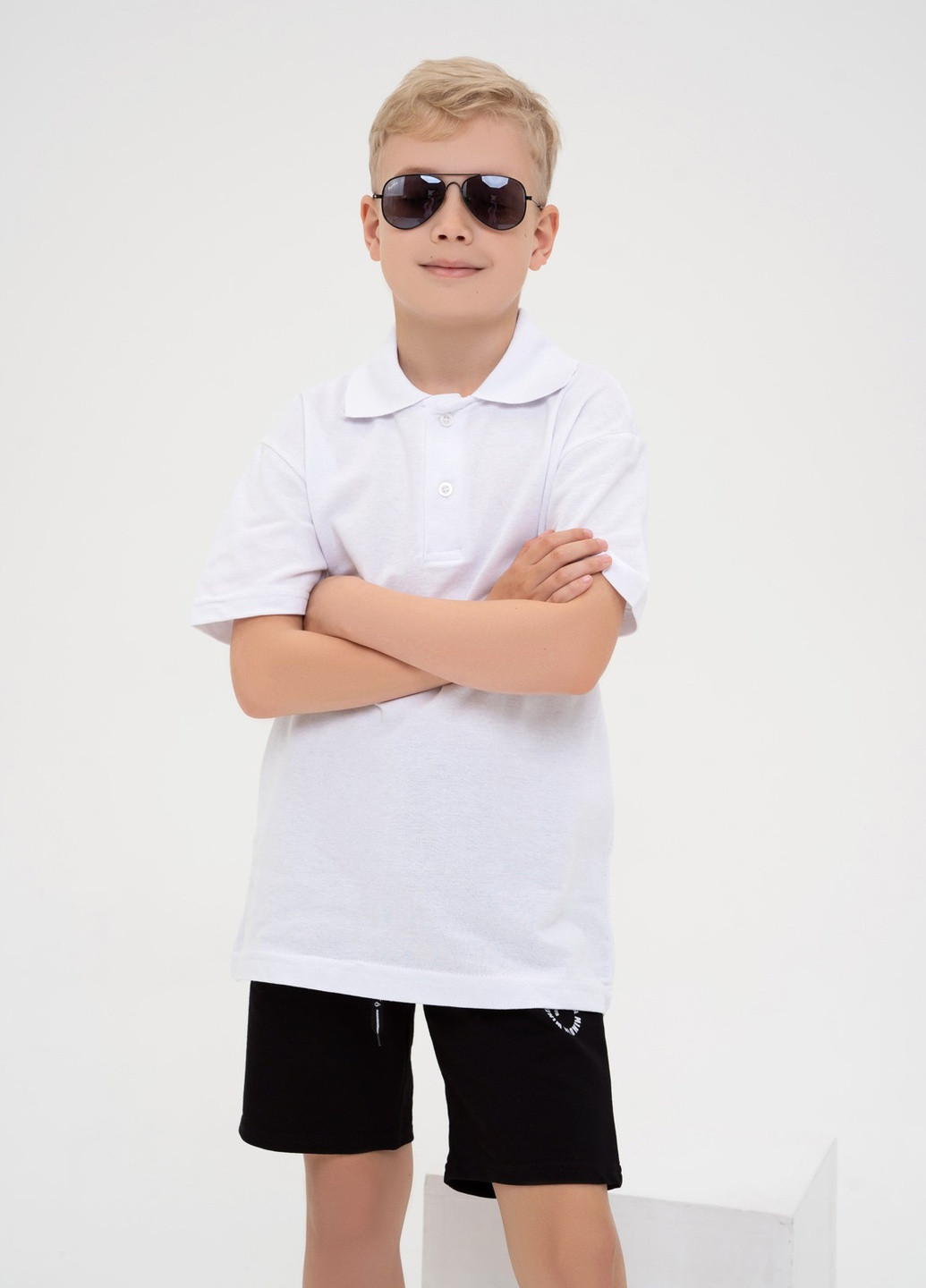 Белая летняя футболка детская ISSA PLUS Футболка-GCD1-01