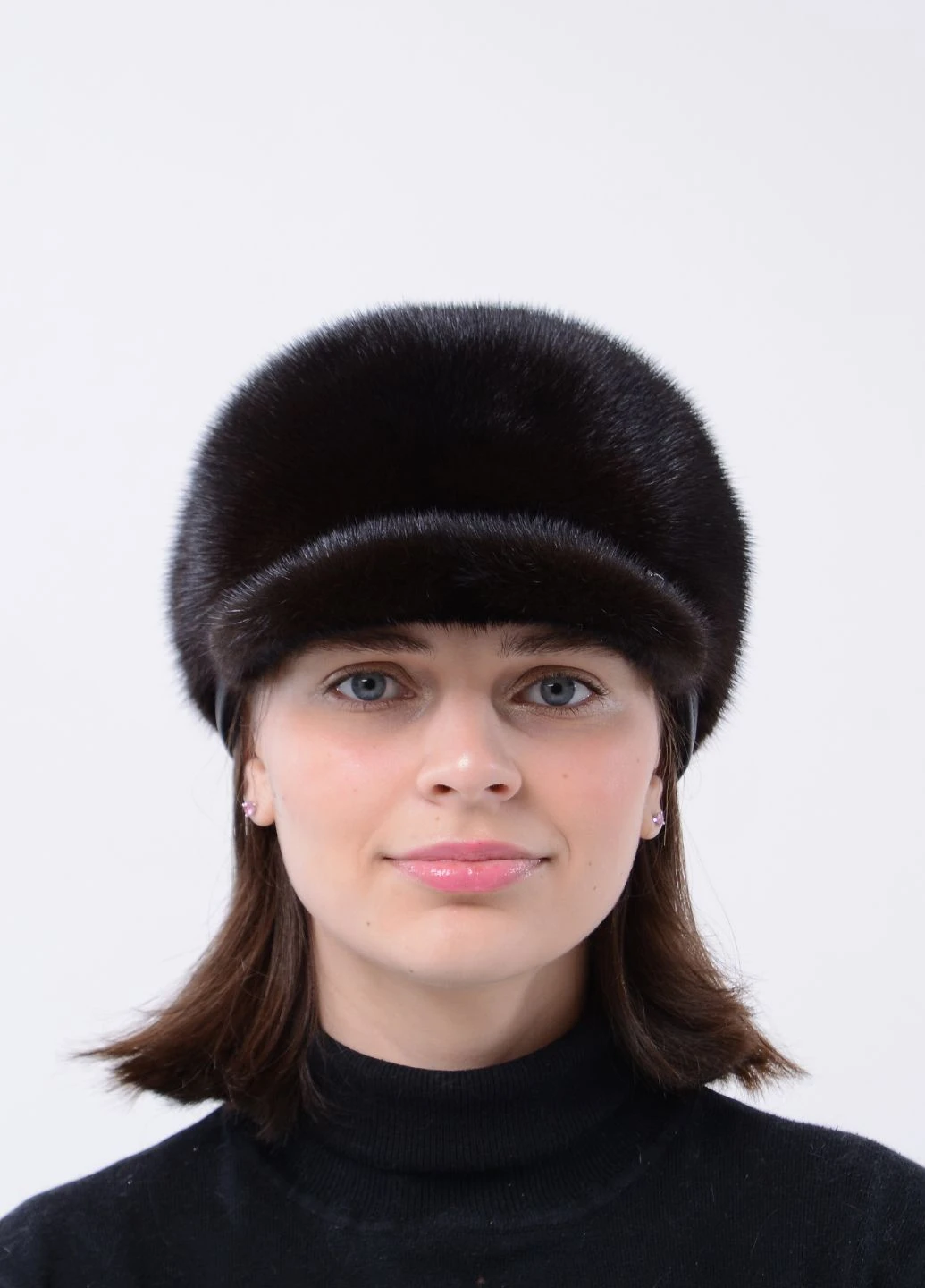 Женская меховая кепка жокейка из цельного меха норки Меховой Стиль Кепи (259213238)