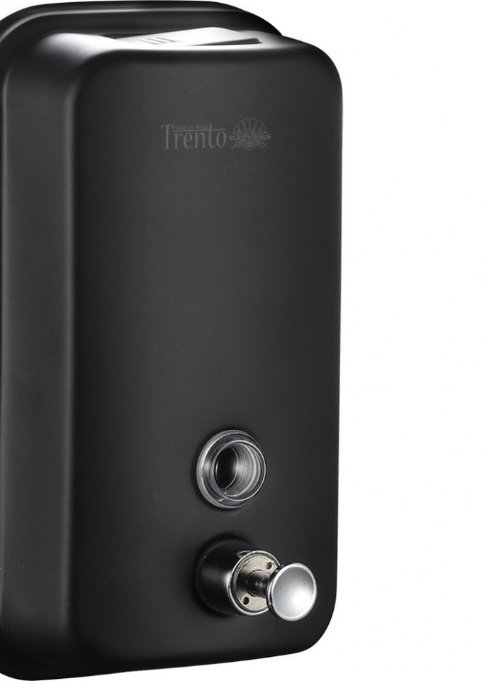 Дозатор жидкого мыла Trento 1л, нерж, черный матовый Trento Design Studio (259269572)