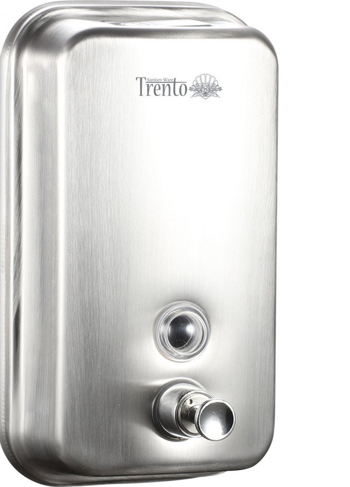 Дозатор жидкого мыла Trento 1л, нерж, хром матовый Trento Design Studio (259269602)