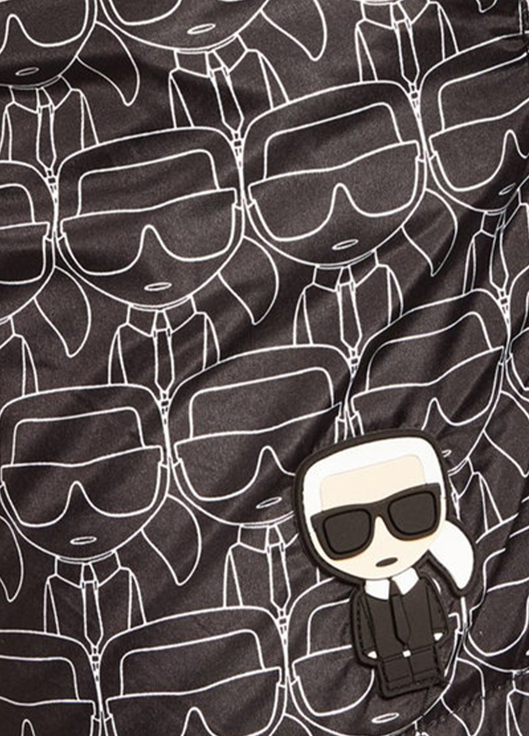 Мужские черные пляжные пляжные шорты с логотипом Karl Lagerfeld