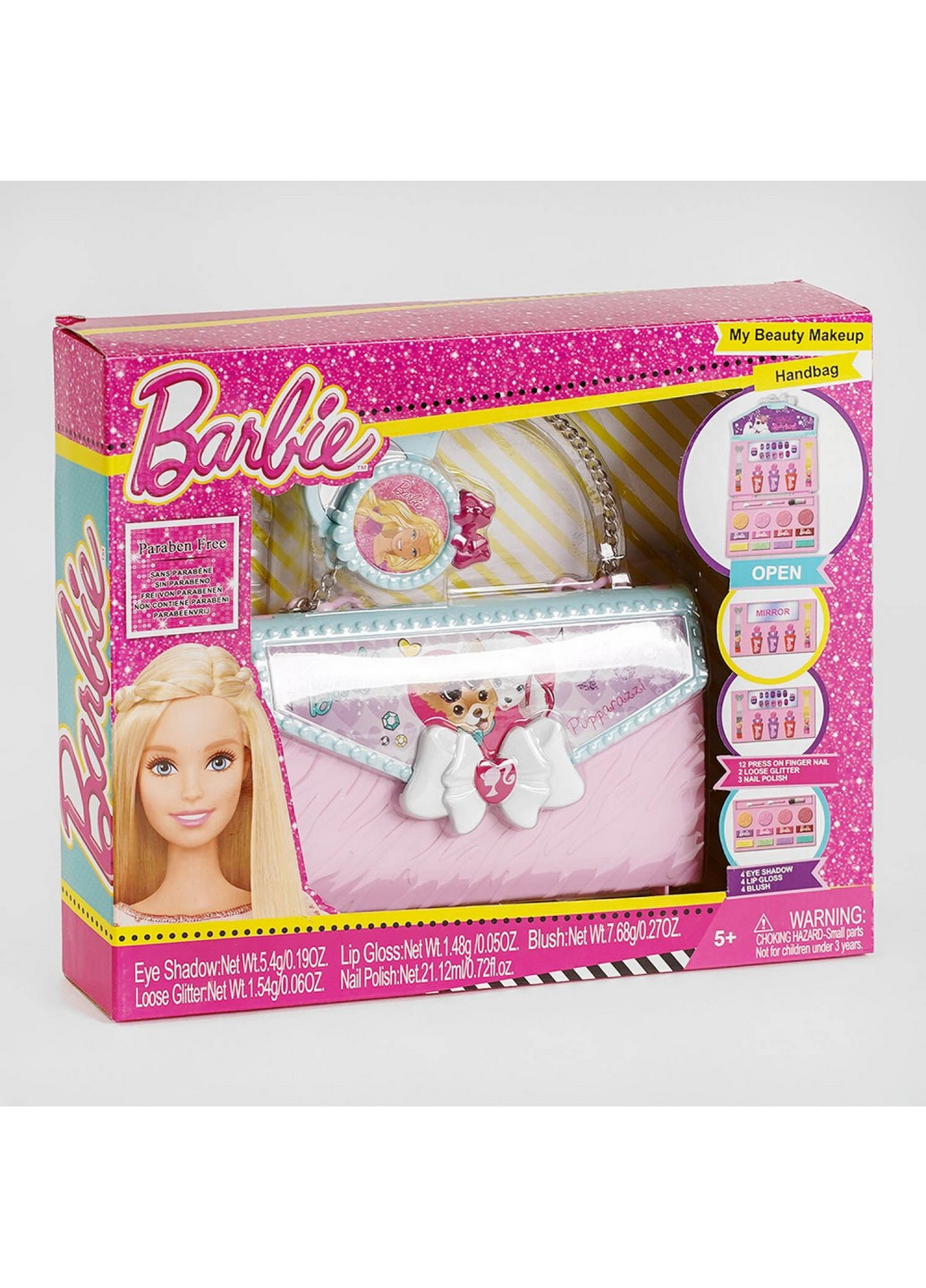 Набір дитячої косметики "Barbie My Beauty Makeup" 31х5х26 см Yufeng (259207710)