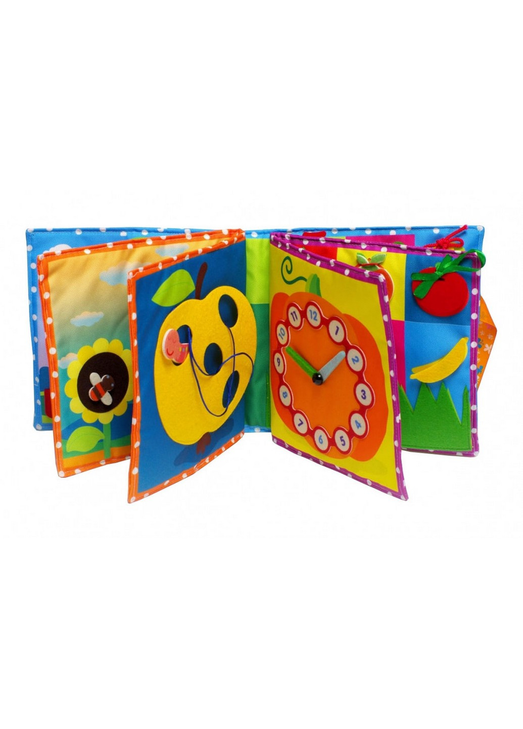Текстильная развивающая книга для малышей "Солнышко" 22х22х6 см Bambini (259207513)