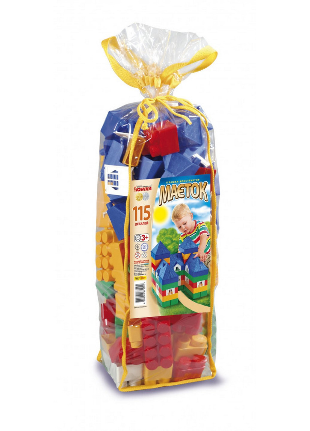 Конструктор дитячий Садиба, 115 великих деталей 22х22х54 см Юника (259212941)