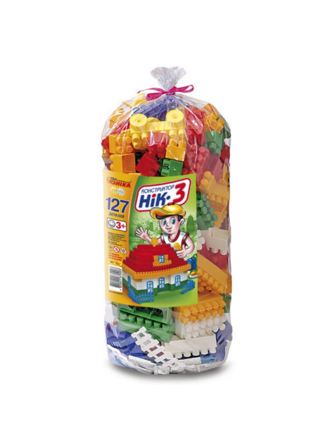 Конструктор із великими деталями „НІК – 3”, 127 елементів 45х15х15 см Юника (259212945)