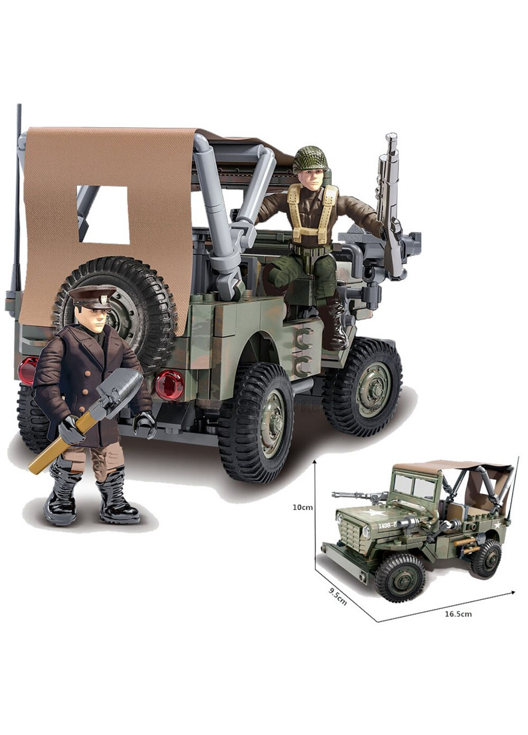 Конструктор детский Военные баталии, 475 деталей, 2 фигурки в комплекте, в коробке 33х7х45 см Iblock (259213109)