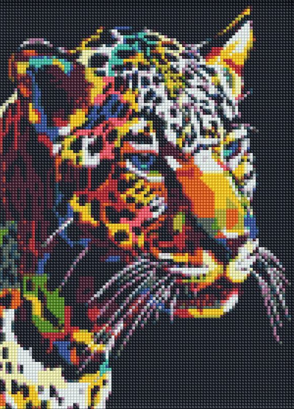 Алмазна мозаїка. Ягуар поп-арт. 30х40. AMO7214. Ідейка Идейка (259212220)
