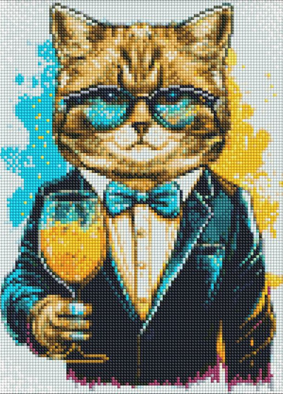 Алмазна мозаїка. Містер Кіт ©pravda.dmtr. 30х40. AMO7511. Ідейка Идейка (259212266)