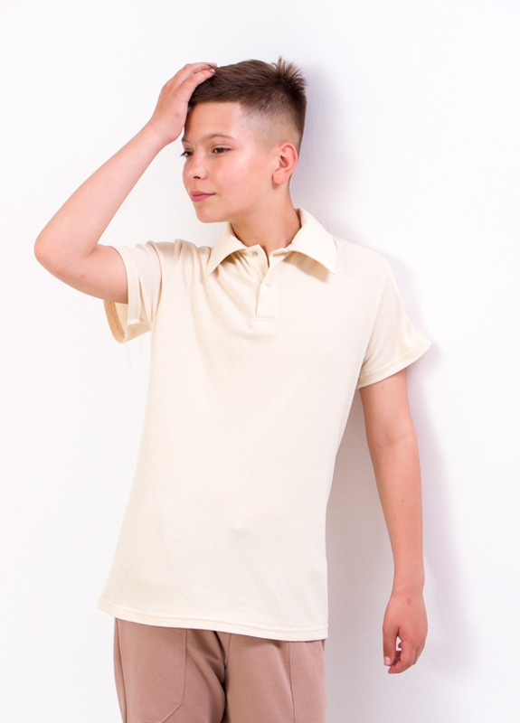 Бежевая летняя футболка-поло для хлопчика бежевий носи своє (6210-091-v25) Носи своє