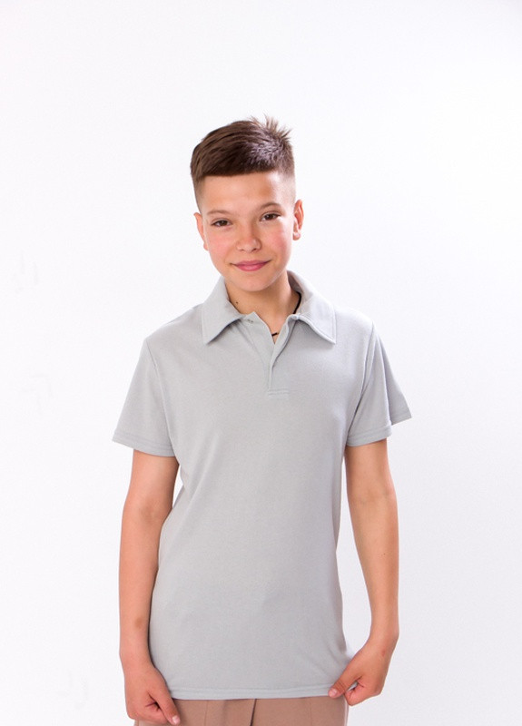 Серая летняя футболка-поло для хлопчика сірий носи своє (6210-091-v34) Носи своє