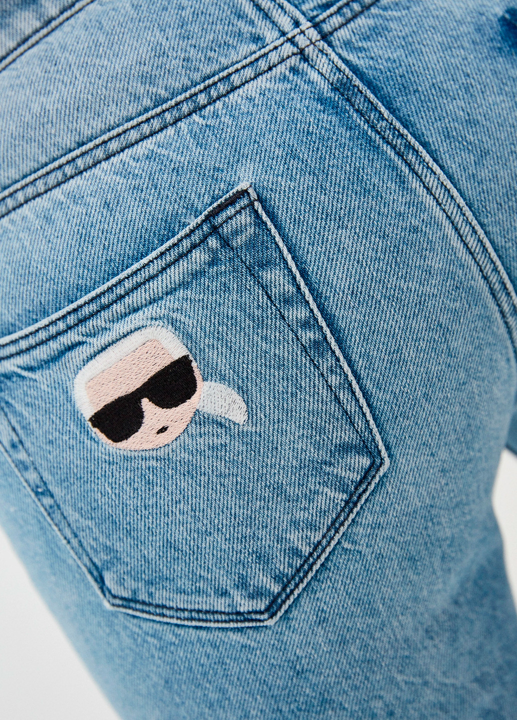 Женские голубые прямые джинсы Karl Lagerfeld - (259215595)