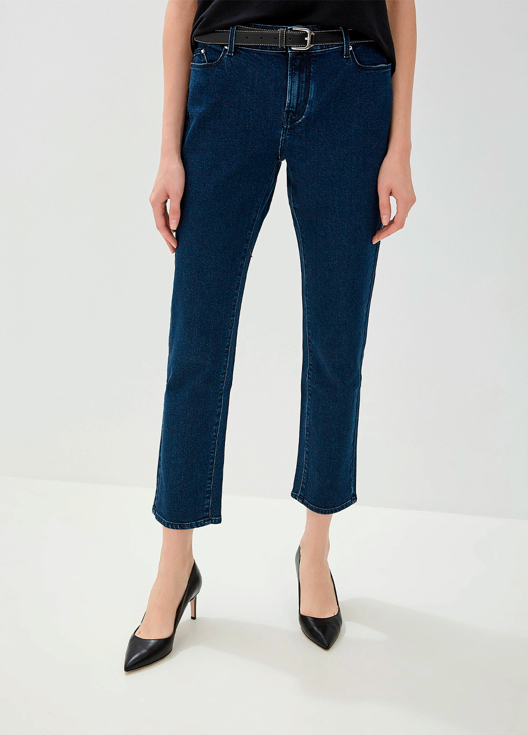 Жіночі укорочені прямі джинси Karl Lagerfeld - (259215597)