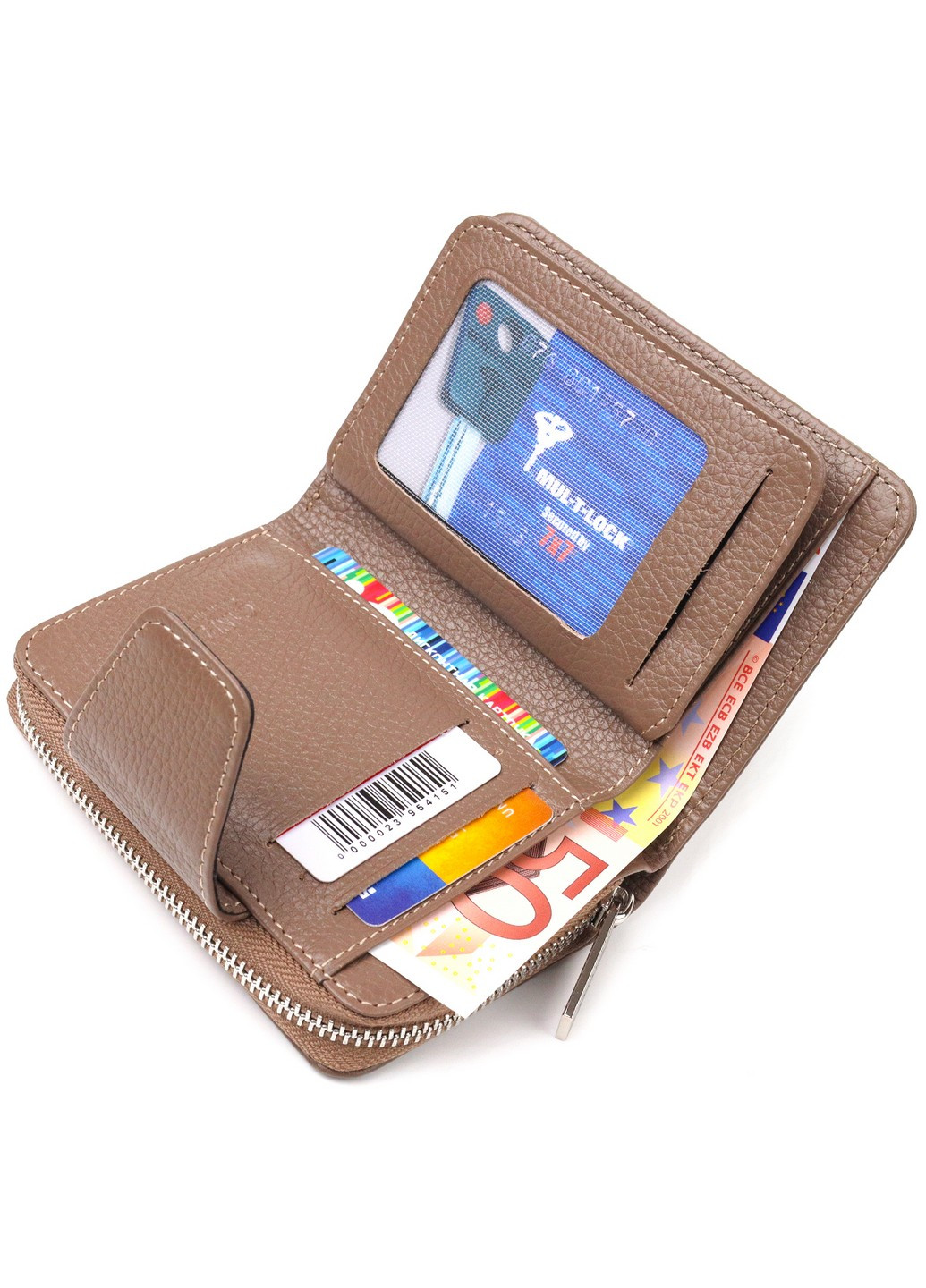 Жіночий шкіряний гаманець 9,5х13,2х3 см Canpellini (259245233)