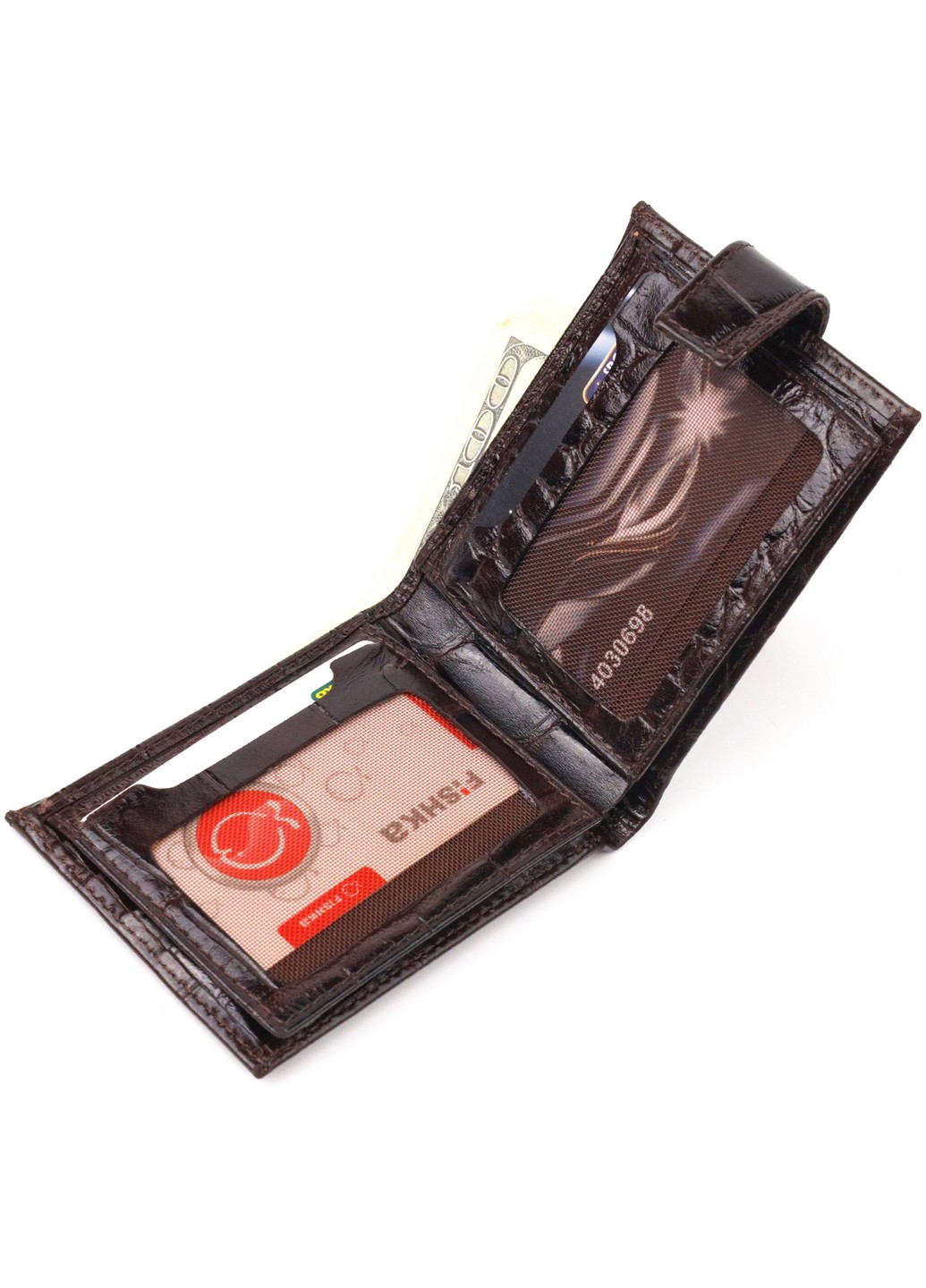 Чоловічий шкіряний гаманець 11х8,3х1 см Canpellini (259245261)