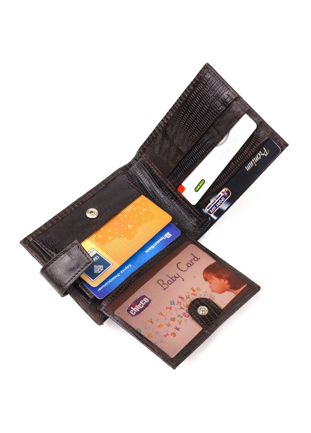 Чоловічий шкіряний гаманець 11х8,3х1 см Canpellini (259244266)
