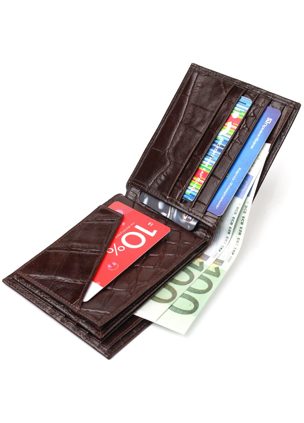 Мужской кожаный кошелек 11,5х9,8х1 см Canpellini (259244274)