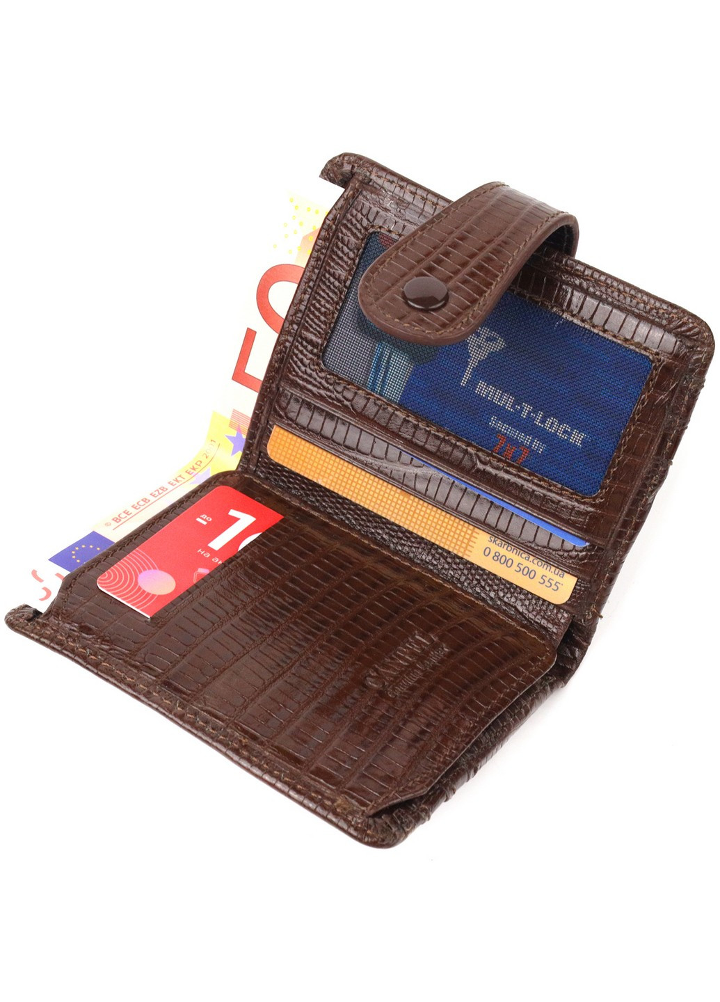 Чоловічий шкіряний гаманець 10,6х9х1 см Canpellini (259245249)
