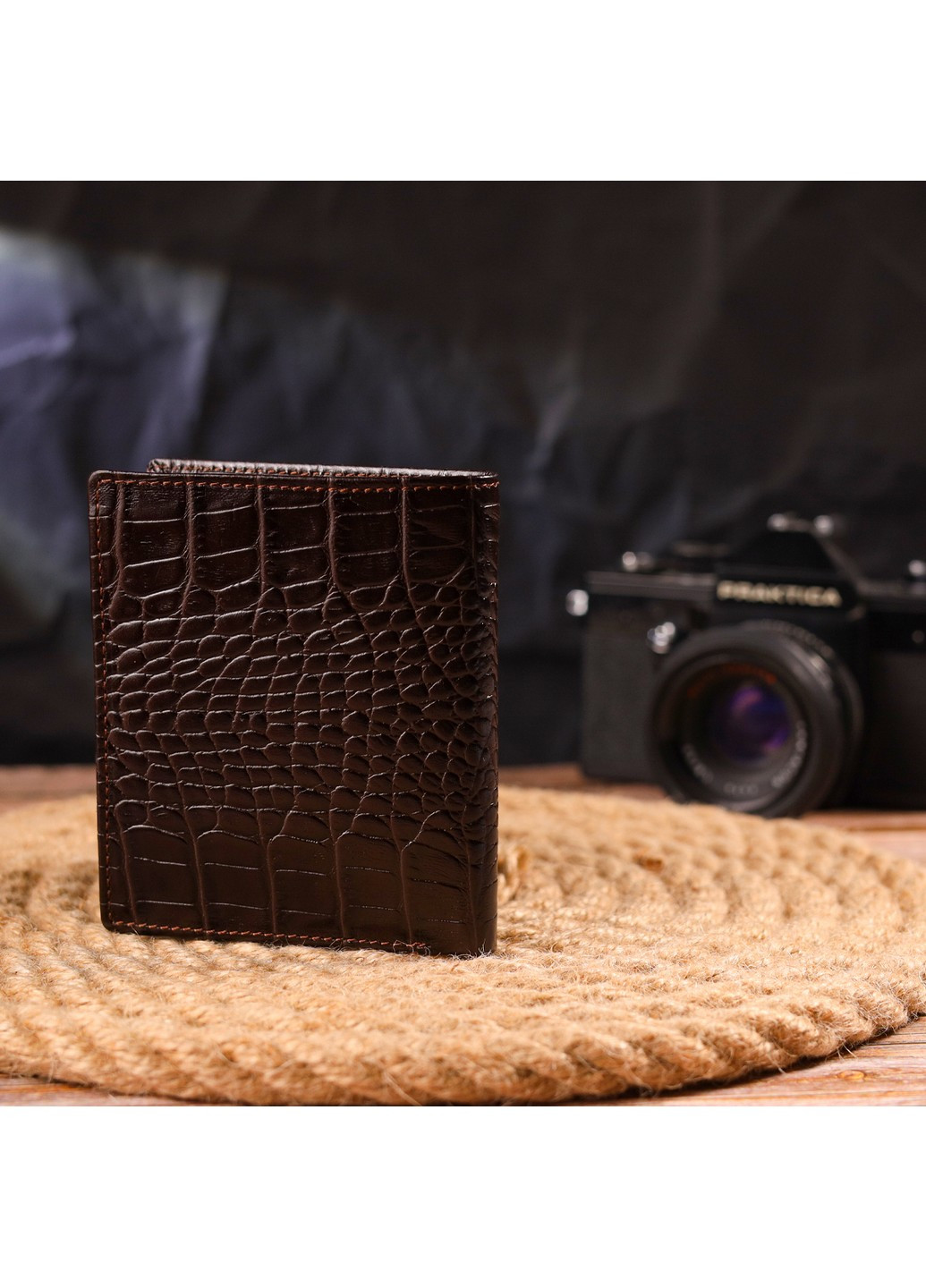 Чоловічий шкіряний портмоне 10х11,5х1 см Canpellini (259244233)