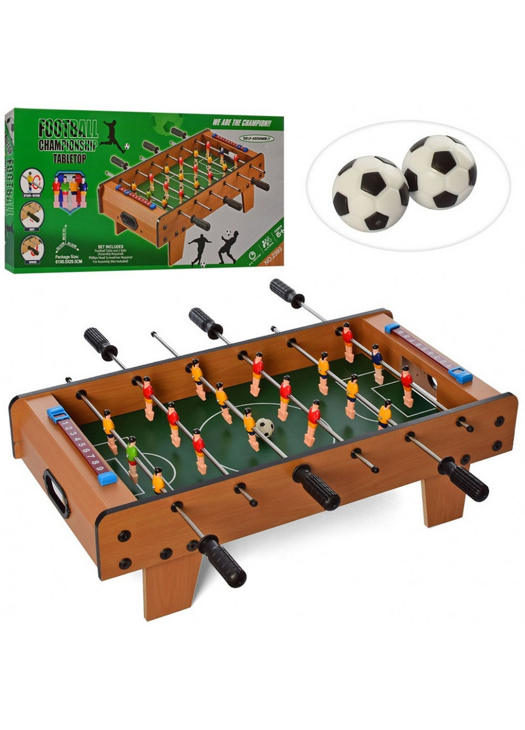 Футбол дерев'яний 60,5х30,5х18,5 см Metr+ (259245184)