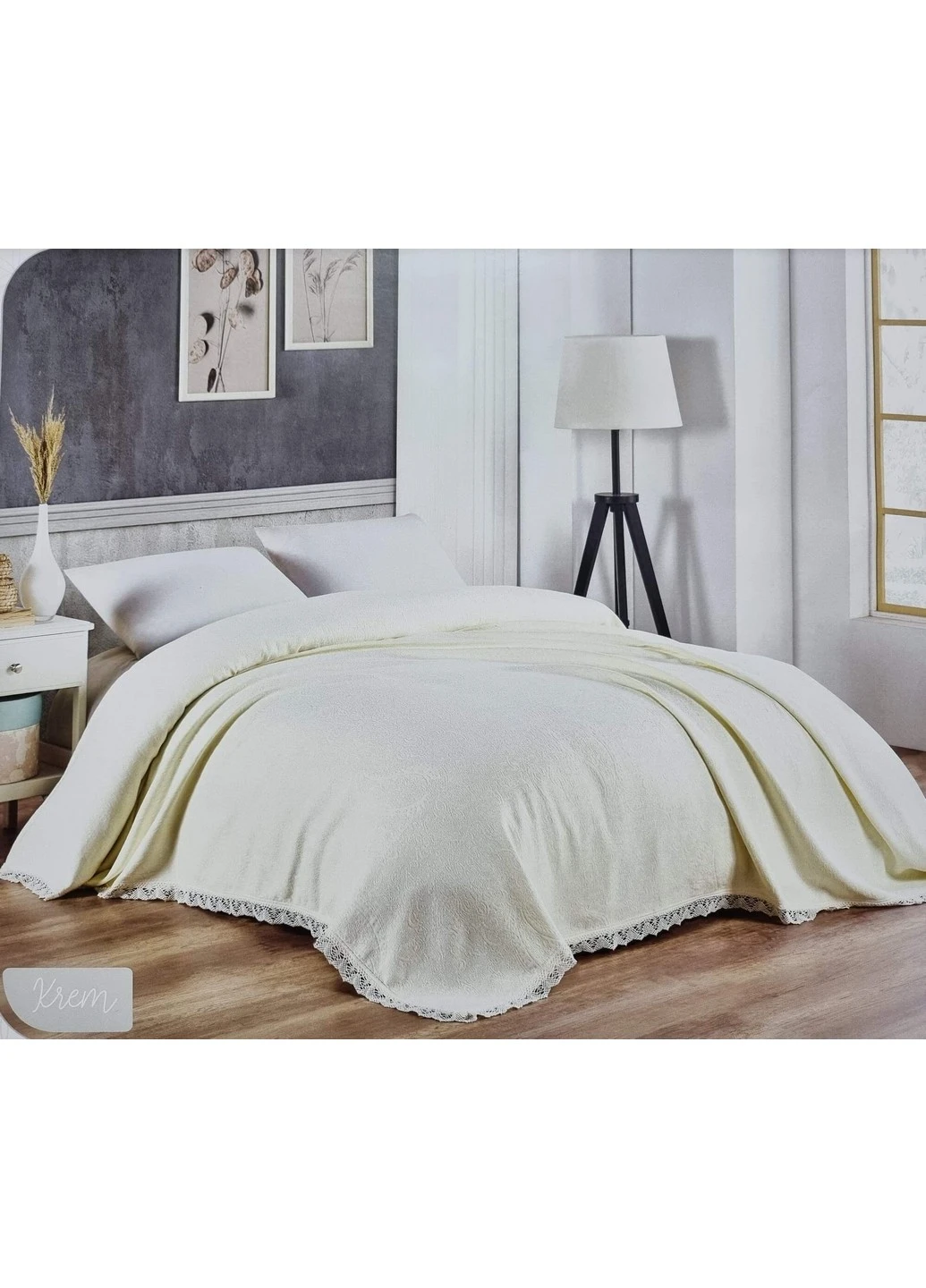 Жакардове покривало-піке із бавовни 240х260 см Gold Soft Life (259245728)
