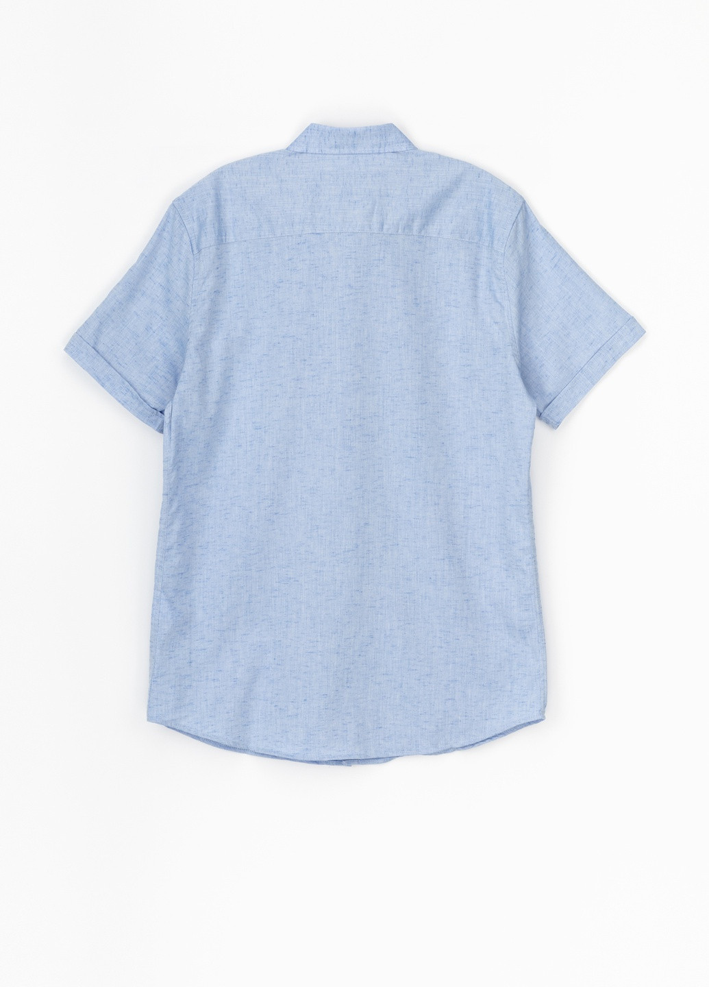 Голубой повседневный рубашка однотонная Stendo
