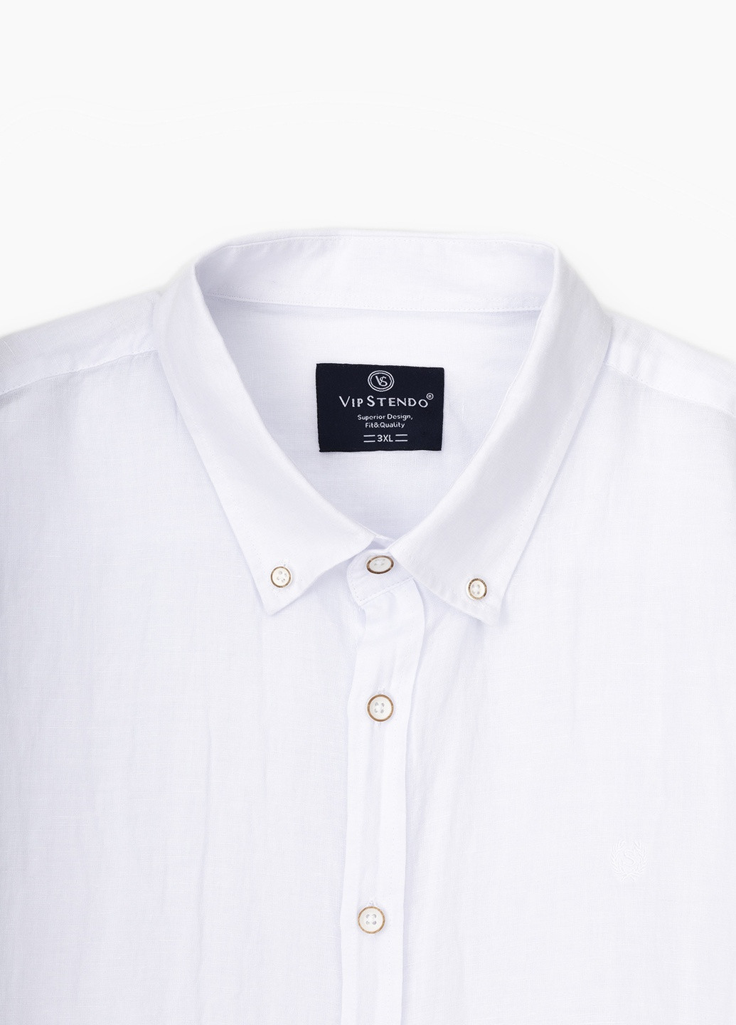 Белая повседневный рубашка однотонная Stendo