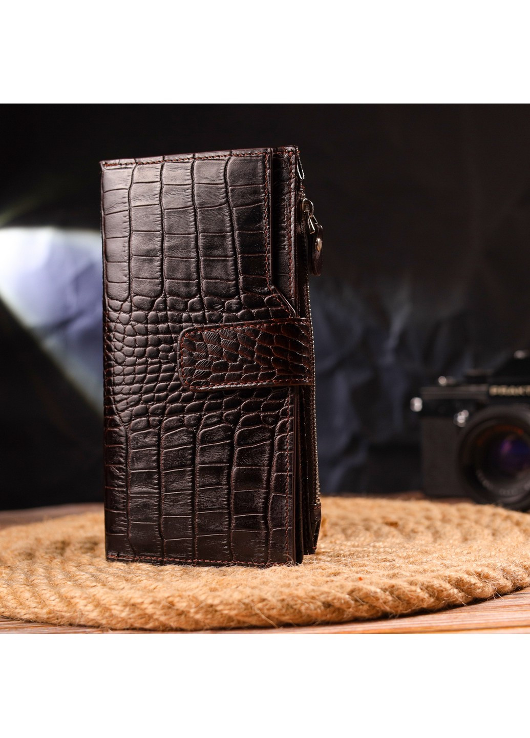 Женский кожаный кошелек 10х18,7х2 см Canpellini (259247267)