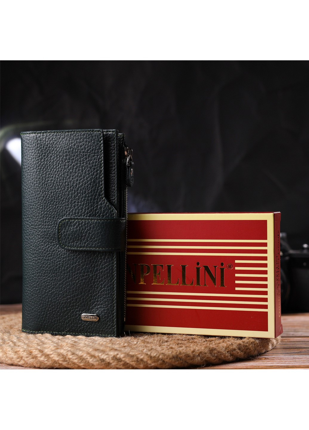 Женский кожаный кошелек 10х18,7х2 см Canpellini (259247316)