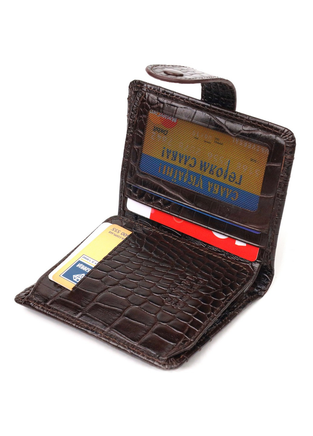 Чоловічий шкіряний гаманець 10,6х9х1 см Canpellini (259247298)