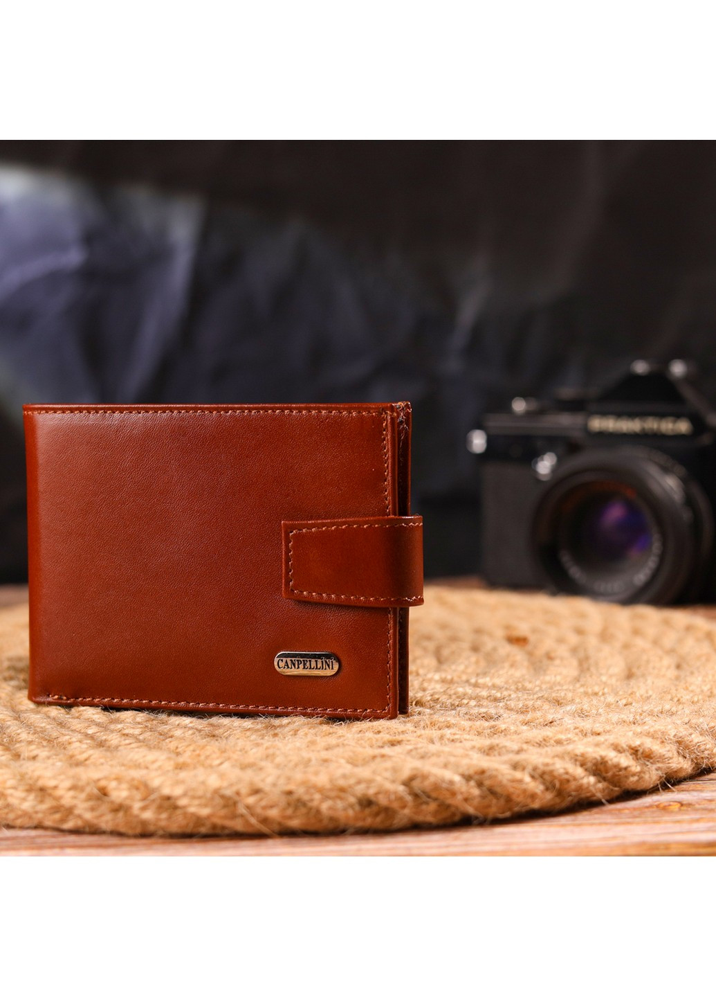 Мужской кожаный кошелек 11х8,3х1 см Canpellini (259246358)