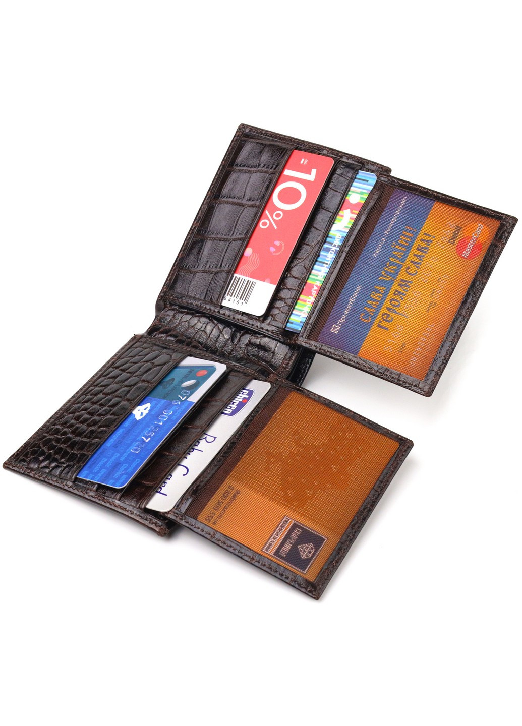 Чоловічий шкіряний портмоне 11,3х8,3х1 см Canpellini (259247274)