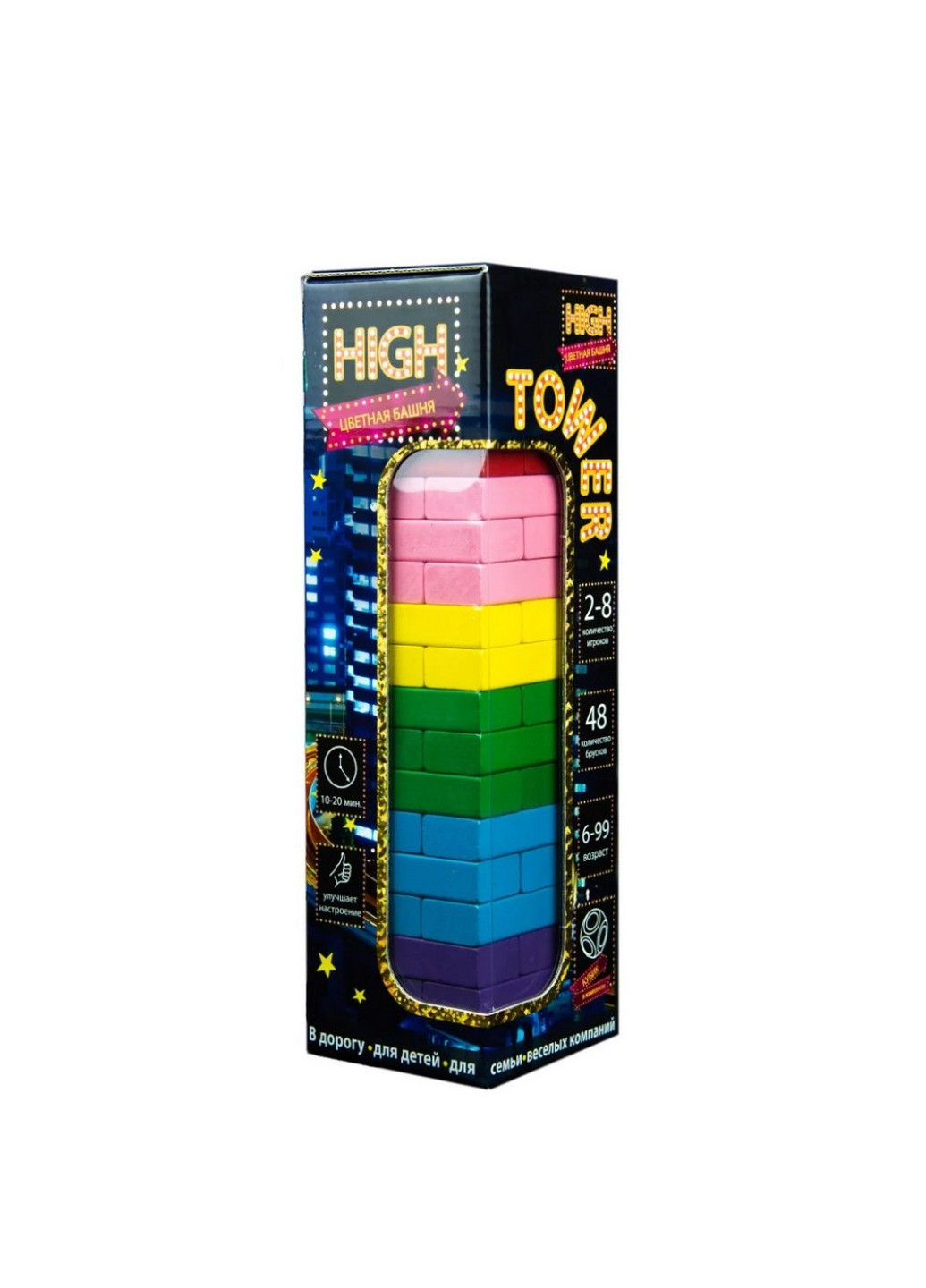 Развлекательная игра "High Tower"Дженга рус 28х8,2х8,2 см Strateg (259247458)